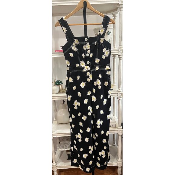 Anthropologie Maeve Portside Button-Front Jumpsuit Size 6 P Collette Floral 90s - Picture 5 of 7